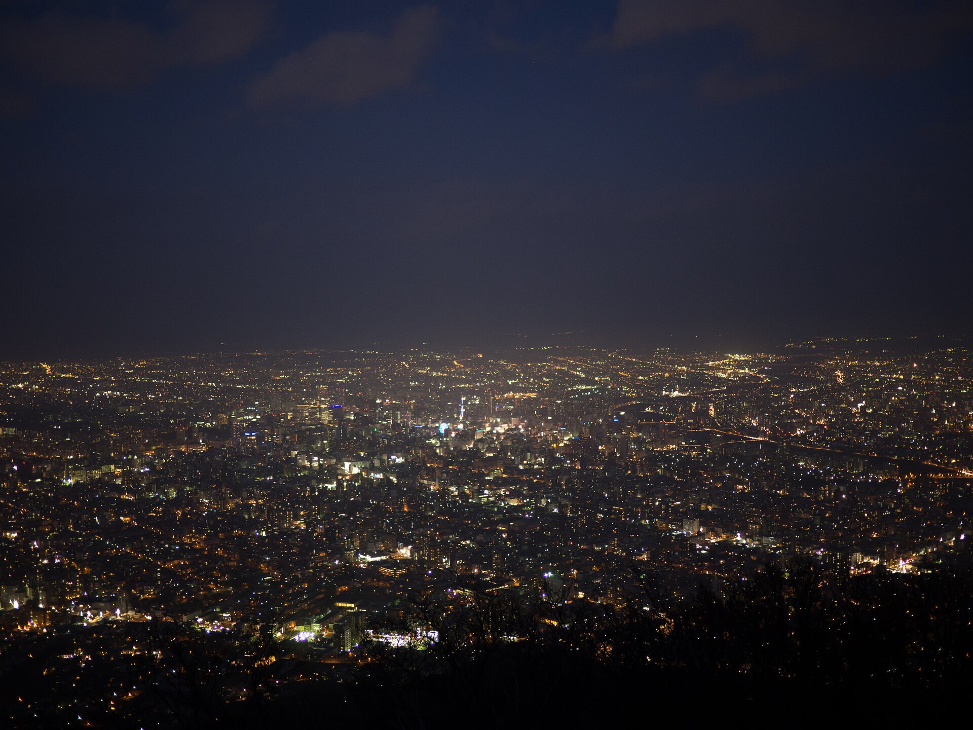 札幌旅行最高のスポット、もいわ山展望台から見た市内の夜景